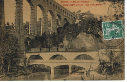 CPA13- ROQUEFAVOUR- Les Trois Ponts- Chemin De Fer - Roquefavour