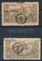 **, * Debrecen II. 1920 2 X 50f Elcsúszott Felülnyomással. Signed: Bodor - Other & Unclassified