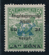 * Nyugat-Magyarország 1921 Arató 50f, Bodor Vizsgálójellel (**18.000) - Other & Unclassified