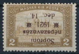 ** Nyugat-Magyarország VIII. 1921 Parlament 2K Fordított Felülnyomással / Mi VII With Inverted Overprint. Signed: Bodor - Other & Unclassified