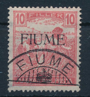 O Fiume 1918 Arató 10f M. II. Felülnyomással, Bodor Vizsgálójellel (30.000) (ránc / Crease) - Autres & Non Classés