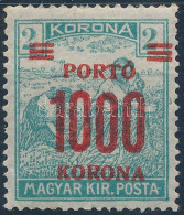 ** 1921 Kisegítő Portó 1000K/2K Eltolódott Felülnyomással - Other & Unclassified