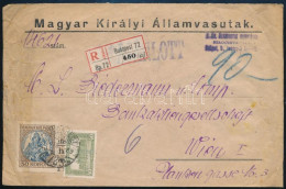 1923 Ajánlott Levél 90K Bérmentesítéssel Bécsbe - Other & Unclassified