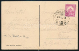 1927 Képeslap KESZTHELY-BUDAPEST Vasúti Mozgóposta Bélyegzéssel / PS-card With Railway Postmark - Other & Unclassified