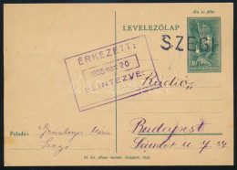 1935 Levelezőlap SZEGI Vasúti Bélyegzéssel / Postcard With Railway Postmark - Other & Unclassified