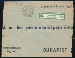 1939 Levél Postaügynökségi Bélyegzéssel "M.KIR.POSTA 333" / Cover With Postal Agency Postmark - Autres & Non Classés