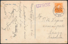 1939 Képeslap "UZSOK" + "M.KIR.POSTA 312" - Other & Unclassified