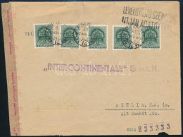 1942 Cenzúrázott Levél 5 Db Templom 8f Bérmentesítéssel, Levélszekrény útján Berlinbe - Sonstige & Ohne Zuordnung