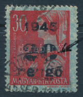 O 1945 Kisegítő 20P/30f, "szakadt 0" / Mi 816 Overprint Error - Sonstige & Ohne Zuordnung