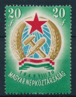 ** 1949 Alkotmány (I.) 20f Eltolódott Fogazással, Vízjellel - Other & Unclassified