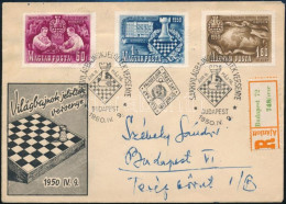 1950 Sakk (I.) Sor Ajánlott Futott FDC-n - Other & Unclassified