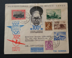 Congo Belge 100e Liaison Aérienne. - Storia Postale