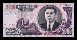 Corea Del Norte North Korea 5000 Won 2006 Pick 46c(2) 6 Digits Serial Sc Unc - Corée Du Nord