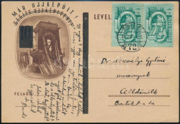 1950 Felülnyomott Lánchíd 10f Díjjegyes Levelezőlap "MÁR ÚJJÁÉPÜLT" / Overprinted 10f PS-card - Sonstige & Ohne Zuordnung