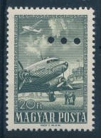 ** 1957 Az 1950. Repülő (V.) Hármas Lyukasztású értéke Záróértéke Eltolódott Lyukasztással (3.000) - Altri & Non Classificati