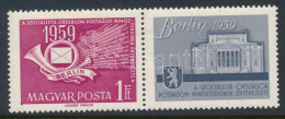 ** 1959 A Szocialista Országok Postaügyi Minisztereinek értekezlete (II.) - Berlin Szelvényes Bélyeg "kettőspont" Tévnyo - Other & Unclassified