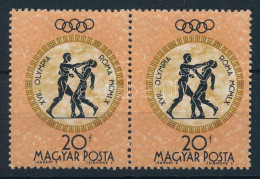 ** 1960 Római Olimpia 20f Elfogazott Pár - Other & Unclassified