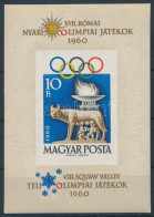 ** 1960 Olimpia Vágott Blokk (10.000) (apró Gumihiba) / Mi 30 Imperforate Block (small Gum Disturbance) - Otros & Sin Clasificación