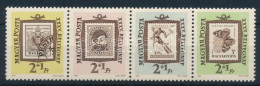 ** 1962 Bélyegnap (35.) 4-es Csík, A "virágtól Az ívszélig Vonal Nyúlik Ki" Lemezhibával (6.000) - Sonstige & Ohne Zuordnung