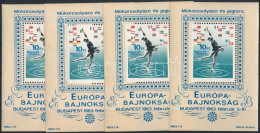 ** 1963 4 Db Műkorcsolyázó és Jégtánc Európa-bajnokság Blokk (4.800) - Other & Unclassified