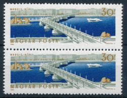 ** 1964 Budapest Hídjai 2 Db 30f érték Párban "hiányzik A Híd íve" Tévnyomat (3.000) - Andere & Zonder Classificatie