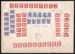 ~1973 Nagyalakú Levél 60 Db Portó Bélyeggel "EGER"-be / Large Size Cover To Eger With 60 Postage Due Stamps - Sonstige & Ohne Zuordnung