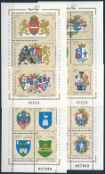 ** 1997 Budapest és Megyék Címerei (I.) + (II.) Blokk Párok, Páronként Azonos Sorszámmal - Sonstige & Ohne Zuordnung