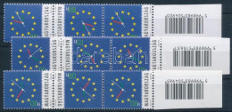 ** 2003-2004 Úton Az Európai Unióba 3 Db Vonalkódos -as Csík, Benne Fordított állású Párok - Altri & Non Classificati