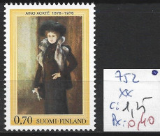 FINLANDE 752 ** Côte 1.25 € - Nuovi