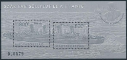 ** 2012 Száz éve Süllyedt El A Titanic Feketenyomat Blokk (5.500) - Autres & Non Classés