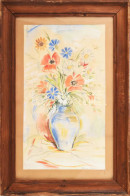 Berend Ilona (1902-?): Csendélet. Akvarell, Papír, Jelezve Balra Lent, üvegezett Fakeretben, 38×31,5 Cm - Autres & Non Classés