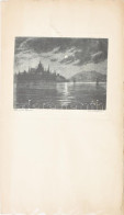 Conrád Gyula (1877-1959): Holdfényes Budapest (view Of The Danube). Rézkarc, Papír, Jelzett A Karcon. 9x12 Cm - Altri & Non Classificati