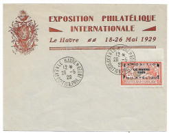 FRANCE N°257A "Expo. Phila. Le Havre" Oblitéré Expo S/Env. 26/5/1929 - BdF - Certificat Behr - SUP - - Brieven En Documenten