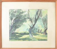 Katona Kiss Ferenc (1909-1995): Erdei Fények. Akvarell, Papír. Jelzett. Üvegezett Fakeretben. 33,5x41,5 Cm - Other & Unclassified
