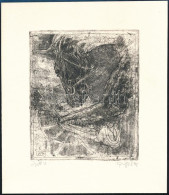 König (Kőnig) Róbert (1951-2014): Ügető V. Rézkarc, Papír, Jelzett. 14x12 Cm - Other & Unclassified