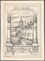 Wiedmann, Max (-): Ex Libris Wilhelm Krähmer. Litográfia, Papír, Jelzett A Metszeten, 14x9,5 Cm - Sonstige & Ohne Zuordnung