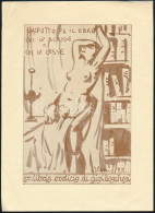 Ezio Parrini (1906-1964): Ex Libris Eroticis Di Gigi Boschesi, 1940. Klisé, Papír, Jelzett A Klisén, 17x11,5 Cm. - Other & Unclassified