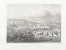 Cca 1860 Ludwig Rohbock (1820-1883) - K. Gungel & J. M. Kolb: Kolozsvár / Klausenburg (Cluj, Cluj-Napoca) Erdélyi Város  - Gravure