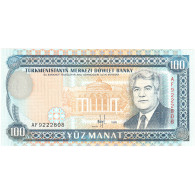 Turkmanistan, 100 Manat, 1995, KM:6b, NEUF - Turkmenistán