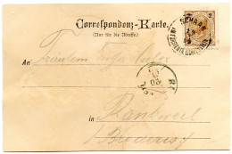 LIECHSTENSTEIN - AUTRICHE 2 H. SUR CARTE POSTALE DE SCHAAN, 1899 - Briefe U. Dokumente