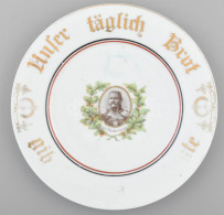 Cca 1908-1939 Thomas Bavaria Hindenburg Mintás Porcelán Kínáló, Kopással, Pereménél Kis Pattanással, Jelzéssel, D: 25 Cm - Andere & Zonder Classificatie