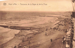 BELGIQUE - Heist Sur Mer - Panorama De La Digue Et De La Plage - Carte Postale Ancienne - Heist