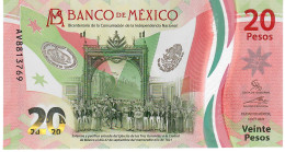 MEXICO NLP  20 PESOS 5.1. 2021 #AV Different Signature  UNC. - Mexico