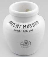 Batty & Co. Ltd. Patent Mustard, Angol Mustáros Tégely, Fedél Nélkül, Apró Kopásnyomokkal, Máz Alatti Repedésekkel, Jelz - Autres & Non Classés