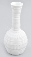 Antik Biszkvit Porcelán Váza, Sorszámmal Jelzett, Hibátlan, M: 16 Cm - Autres & Non Classés