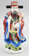 Kínai Férfi. Porcelán Szobor, Kézzel Festett, Jelzés Nélkül, Hibátlan, M: 24 Cm - Otros & Sin Clasificación