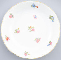 Kaszanyiczky Endre Debrecen - Schlaggenwald Porcelán Kínáló Tál . Matricás, Jelzett, Kis Kopással D .24 Cm - Autres & Non Classés