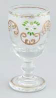 Biedermeier Talpas üveg Pohár, Korának Megfelelő Kopásokkal, M: 14 Cm - Verre & Cristal