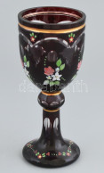 Biedermeier Talpas üveg Pohár, Korának Megfelelő Kopásokkal, M: 18 Cm - Glass & Crystal