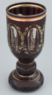 Biedermeier Talpas üveg Pohár, Korának Megfelelő Kopásokkal, M: 16 Cm - Glass & Crystal